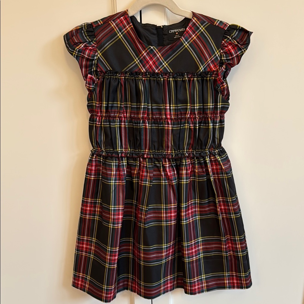 Crewcuts Red and White Sundress Pleated Smocked Casual
